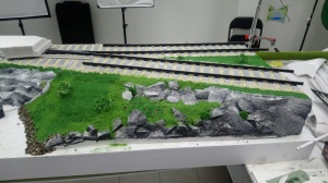 Действующий макет одиночного стрелочного перевода