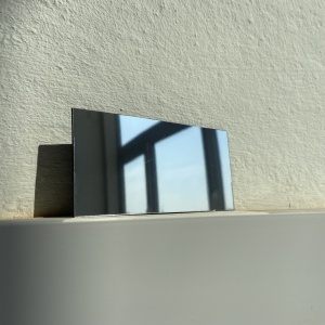 Бейджи из пластика - зеркальное серебро