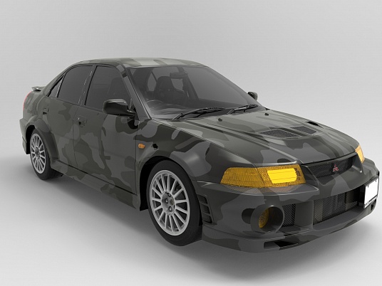 Разработка дизайна на Mitsubishi Lancer Evolution 6