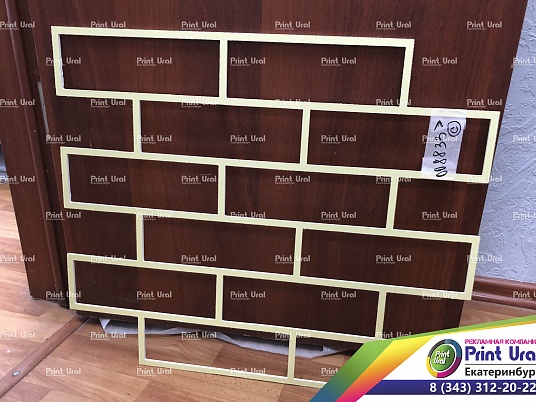 Трафарет под кирпичную кладку, соты (Строительный трафарет)