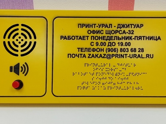 Тактильно-звуковая табличка