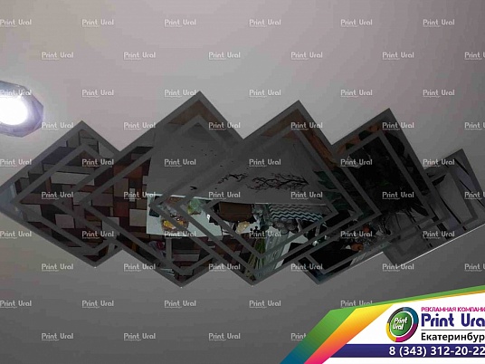 Безопасное зеркало на двухстороннем скотче